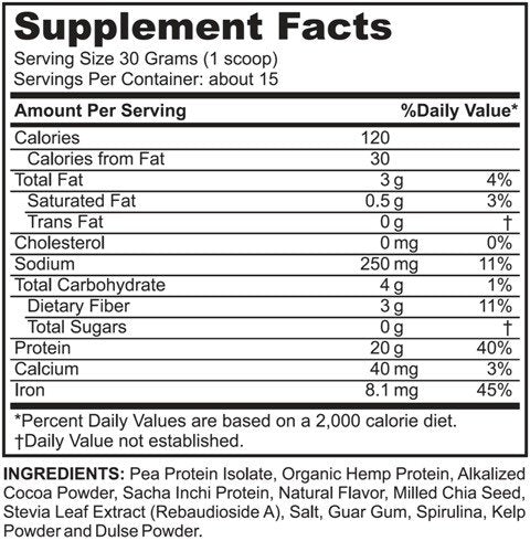 Vegan Protein Chocolate 1lb